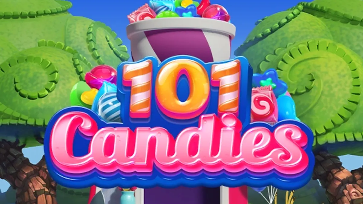 Makulay na disenyo ng 101 Candies slot machine